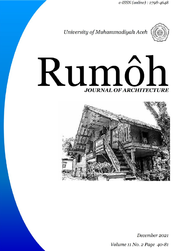 					View Vol. 11 No. 2 (2021): Rumôh, Journal of Architecture
				